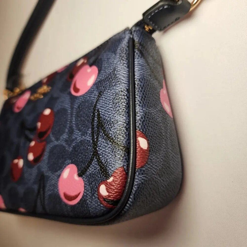 COACH Women's Bags Nolita 19 Signature Cherry Print Bag Denim - Picture 5 of 5